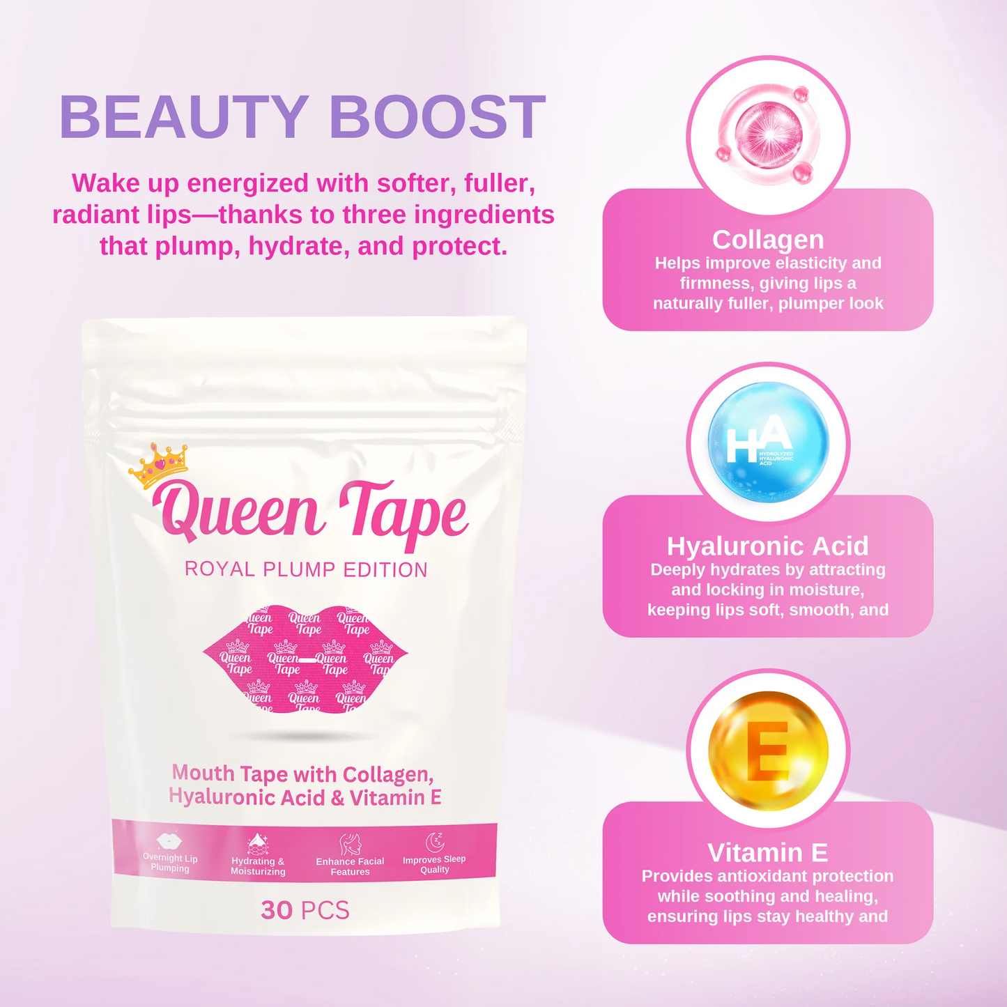 Queen Tape - Hydrating & Moisturizing Mouth Tape